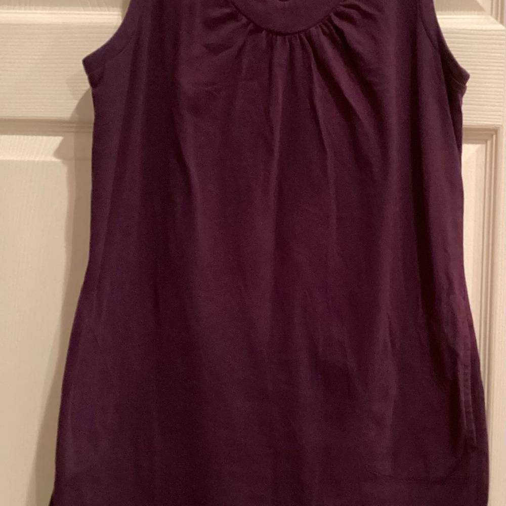 Lands’ End, never worn, purple sleeveless dress with pockets